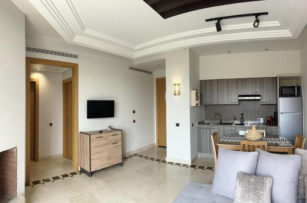 Espace salon cosy avec décoration marocaine